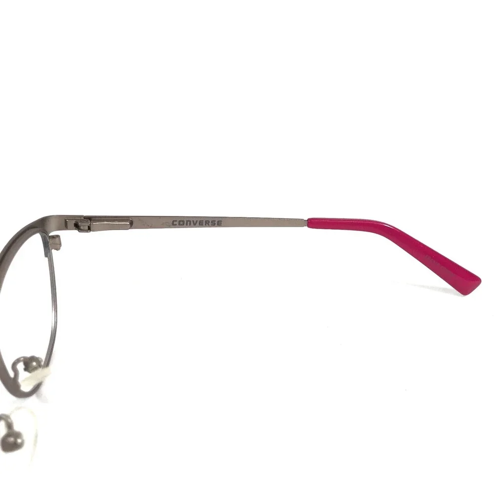 Converse Kids Eyeglasses Frames K201 BLACK Gray Pink Cat Eye Full Rim 46-14-125